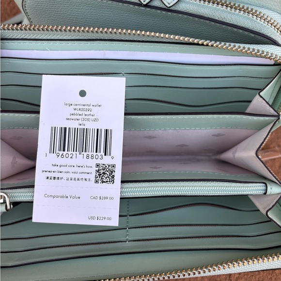 Kate spade sea foam green backpack & wallet - Picture 5 of 5